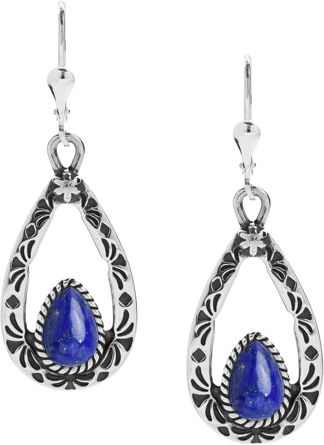 Sterling Silver Women'S Drop & Dangle Earrings Choice of Gemstone Color