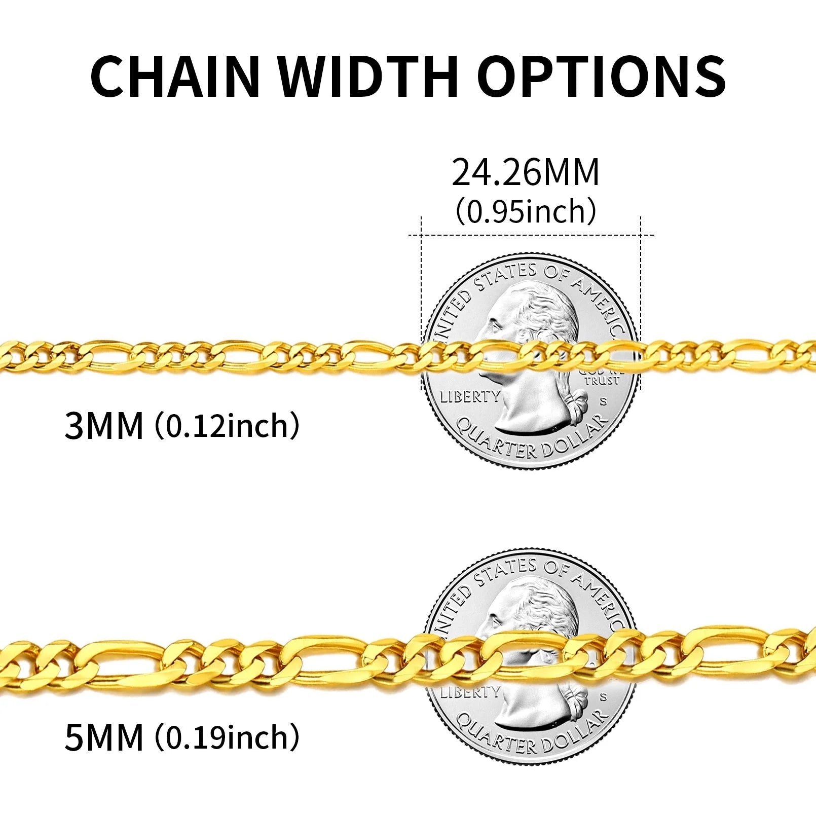 14K Gold Plated Italian 5MM Cut Figaro Necklace for Women Men, 925 Silver, Classic Style, Daily Wear, Valentine'S Day Birthday Party Gift (With Gift Box)