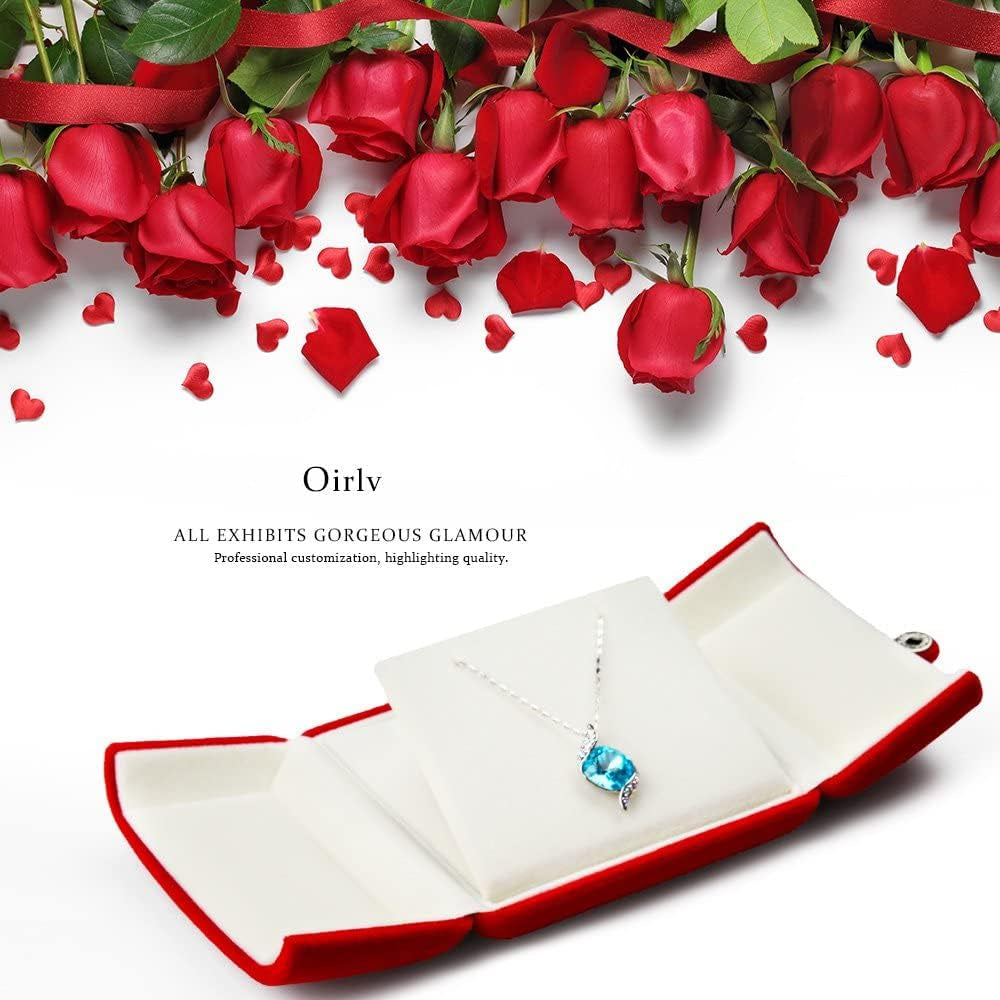 Multifunctional Jewelry Box Velvet Pendant Necklace Gift Box Storage Case