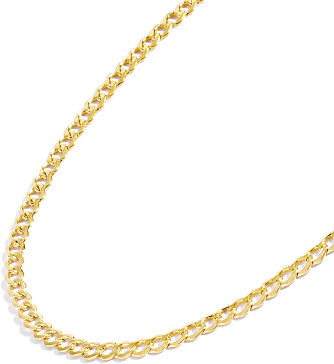 Gold Chain Necklace Collection - 14K Solid Yellow Gold Filled Miami Cuban Curb Link Chain Necklaces for Women and Men with Different Sizes (2.7Mm, 3.6Mm, 4.5Mm, or 5.5Mm)