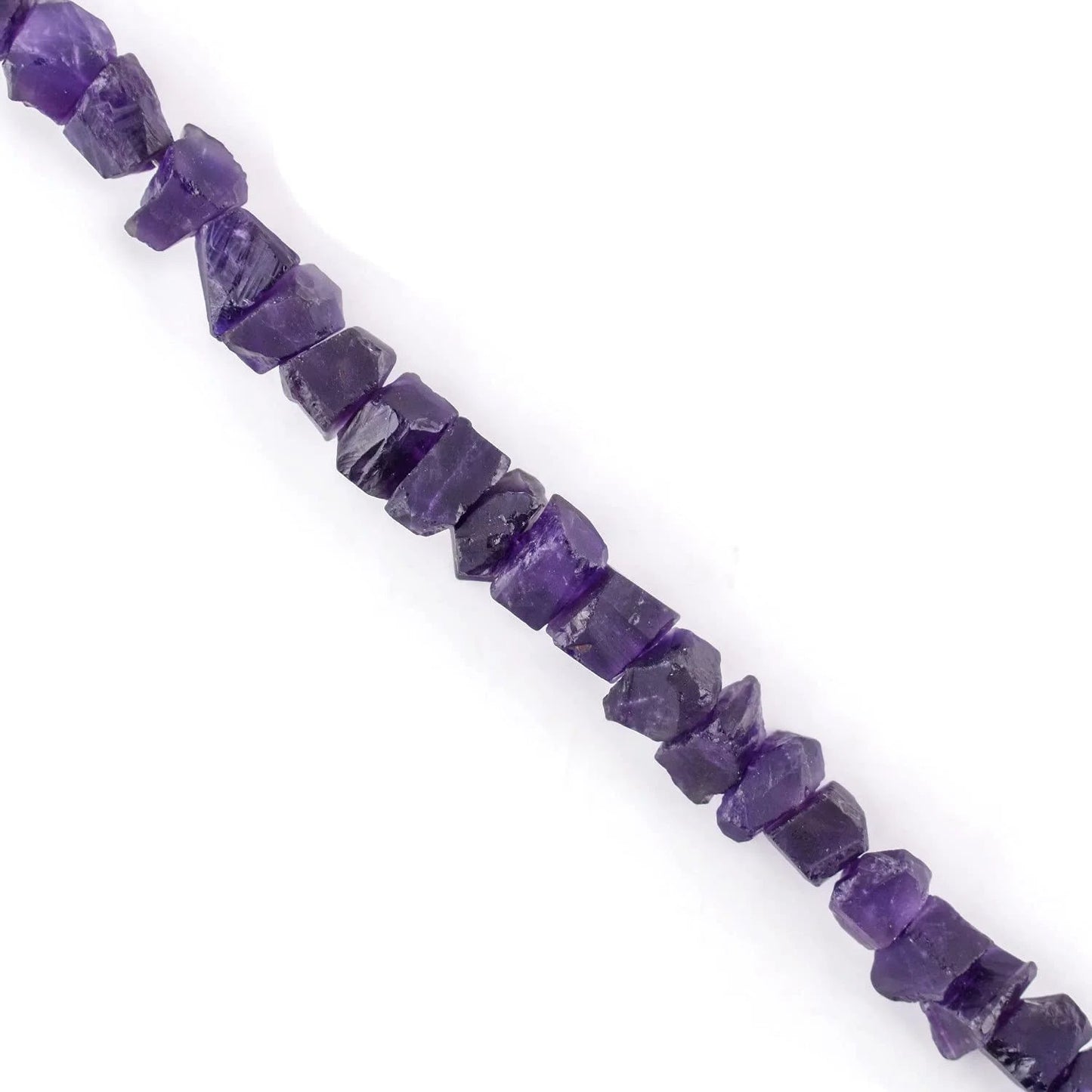 Natural Raw Amethyst Gemstone Full Bracalet, Rough Crystals, Handmade Jewelry, Healing Crystals, February Birthstone, Gift for Women, Rhodium Plating 925 Sterling Silver Bracelet 8 Inch
