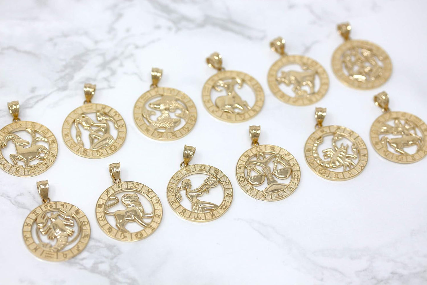 10K Yellow Gold Zodiac Pendant