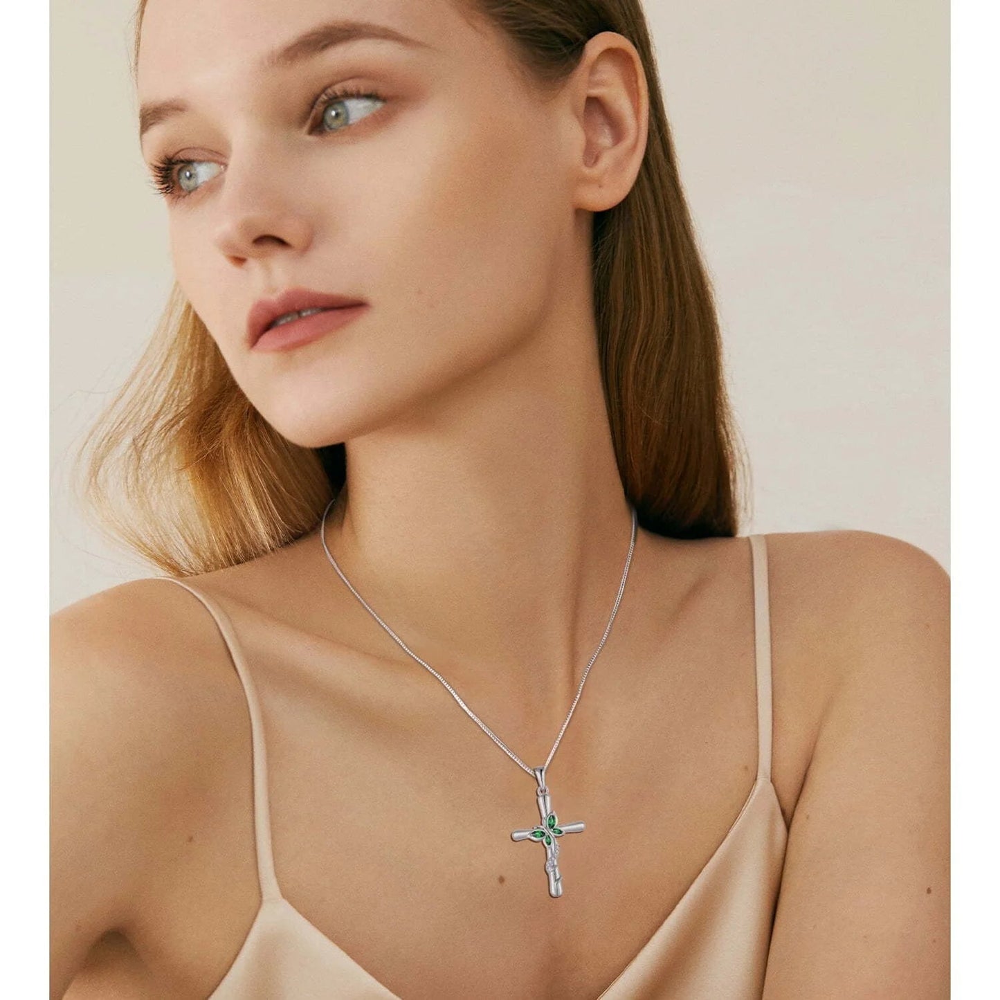 Butterfly and Cross Necklace 925 Sterling Silver Cubic Zirconia Jewelry Gifts for Women