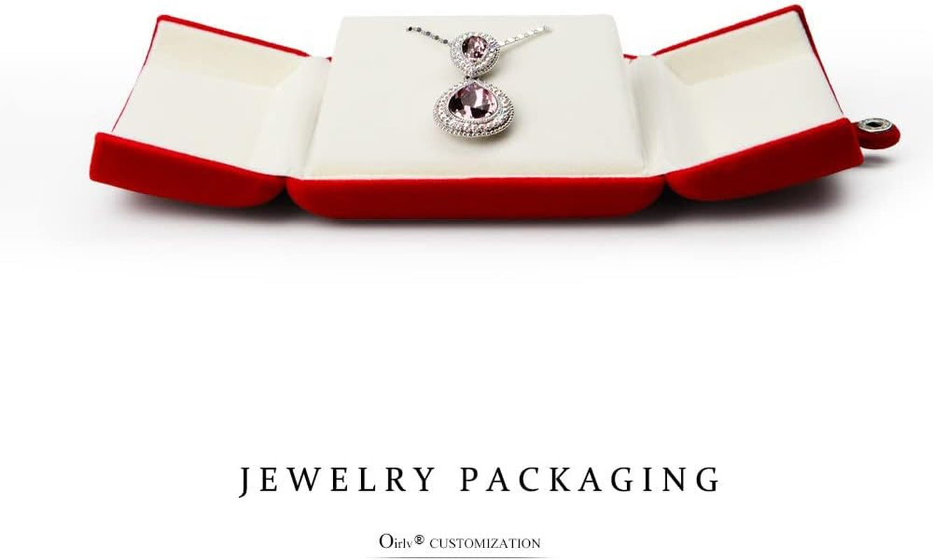 Multifunctional Jewelry Box Velvet Pendant Necklace Gift Box Storage Case