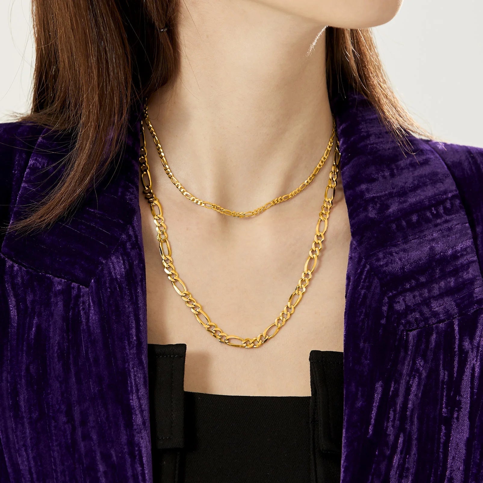 14K Gold Plated Italian 5MM Cut Figaro Necklace for Women Men, 925 Silver, Classic Style, Daily Wear, Valentine'S Day Birthday Party Gift (With Gift Box)