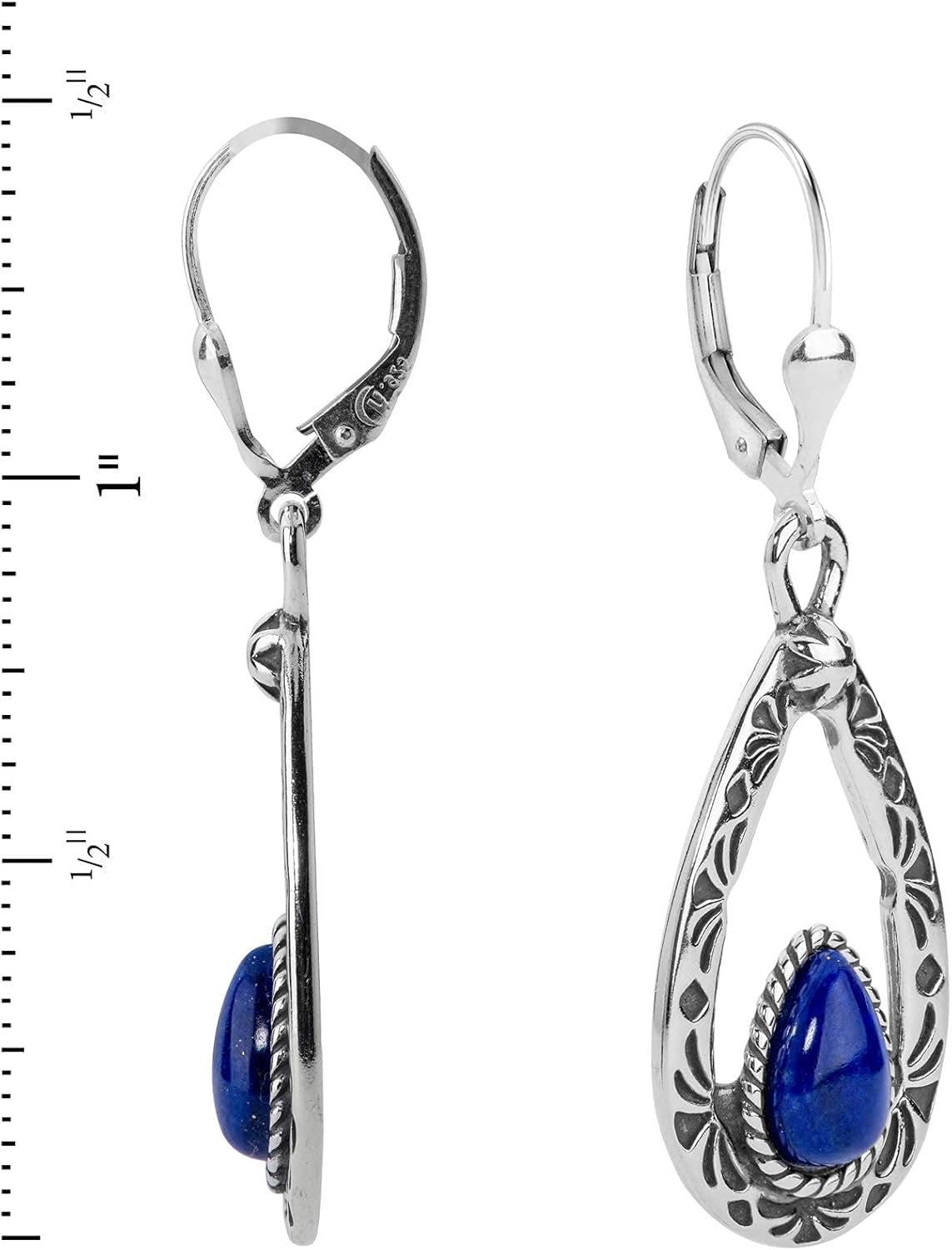 Sterling Silver Women'S Drop & Dangle Earrings Choice of Gemstone Color